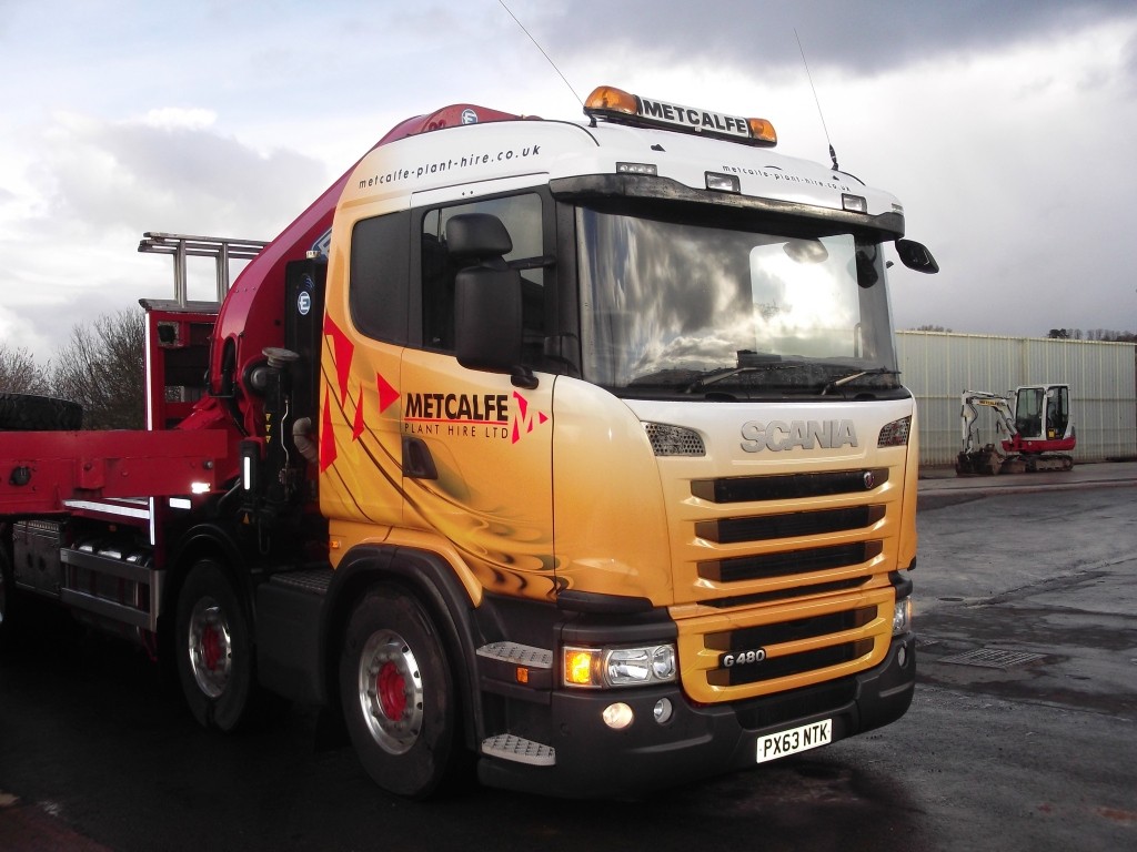 Metcalfe Plant Hire Road Haulage Division New Branded Lorry