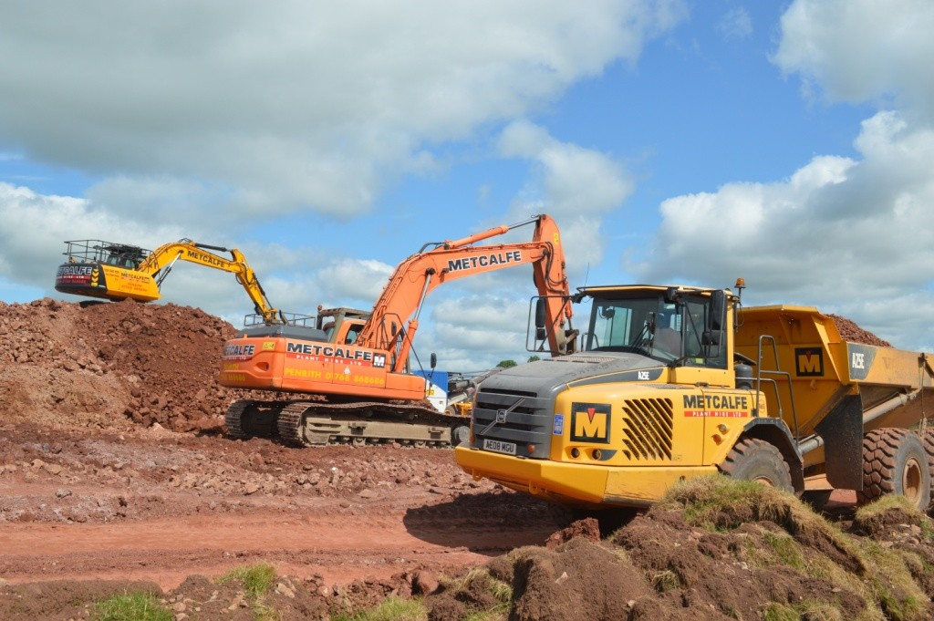 plant Hire Large Excavation Works in Progress